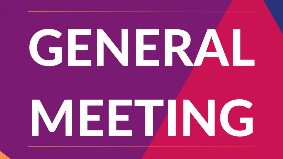Tile stating 'General Meeting'